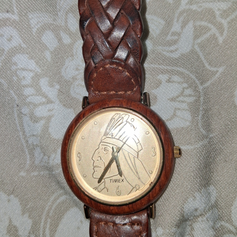 Pocahontas Timex Brown Leather Men's Watch